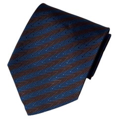 Vintage Emanuel Ungaro Paris Silk Tie with Zig-Zag Pattern, Original Box