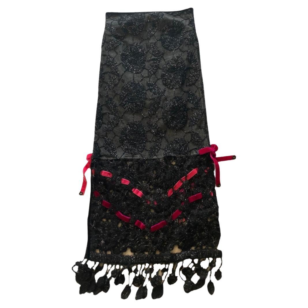 Vintage Embellished Midi Skirt from VOYAGE London by Louise and Tiziano Mazelli For Sale