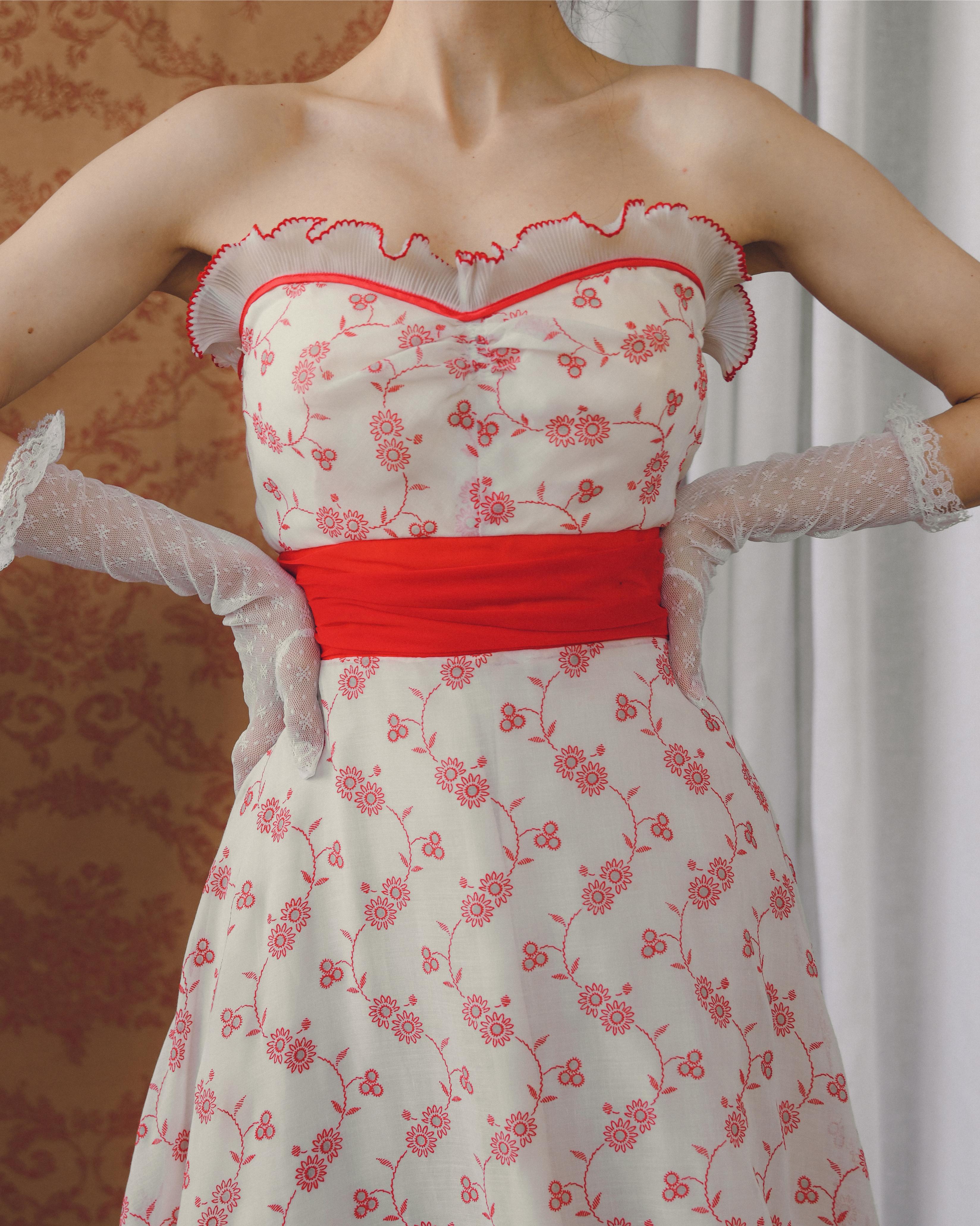 EYELET BUSTIER DRESS BAMBINO BLISS