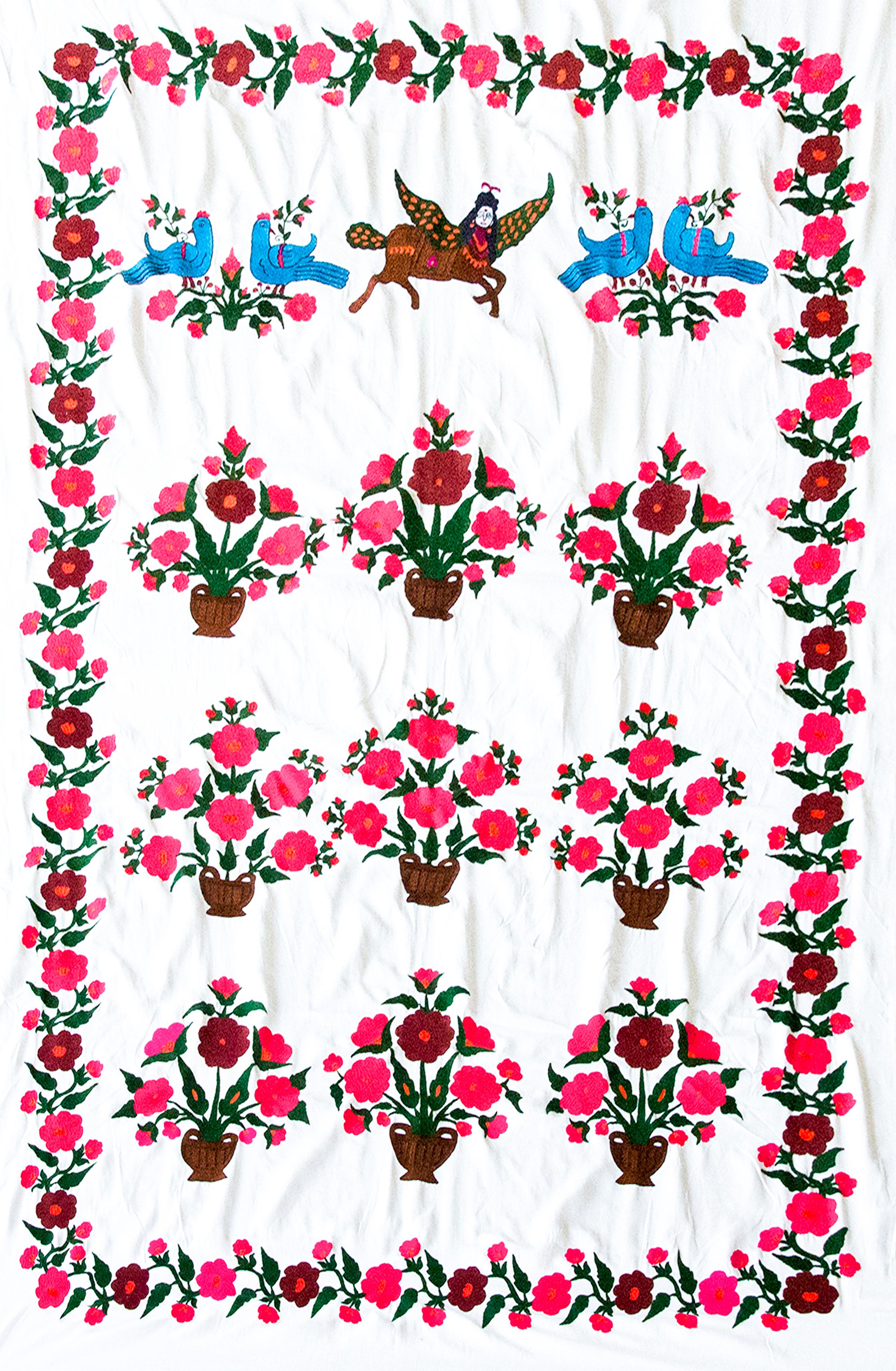 Vintage bestickt Suzani Textil im Angebot 1