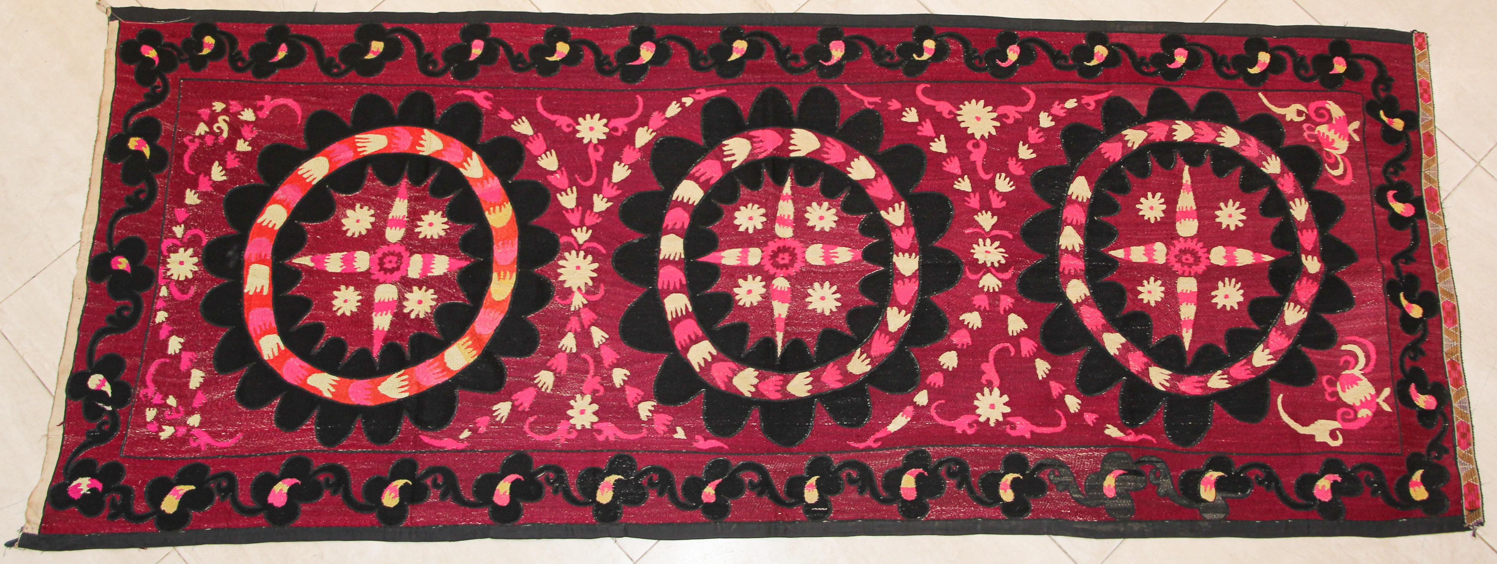 Vintage Embroidered Uzbek Suzani 8