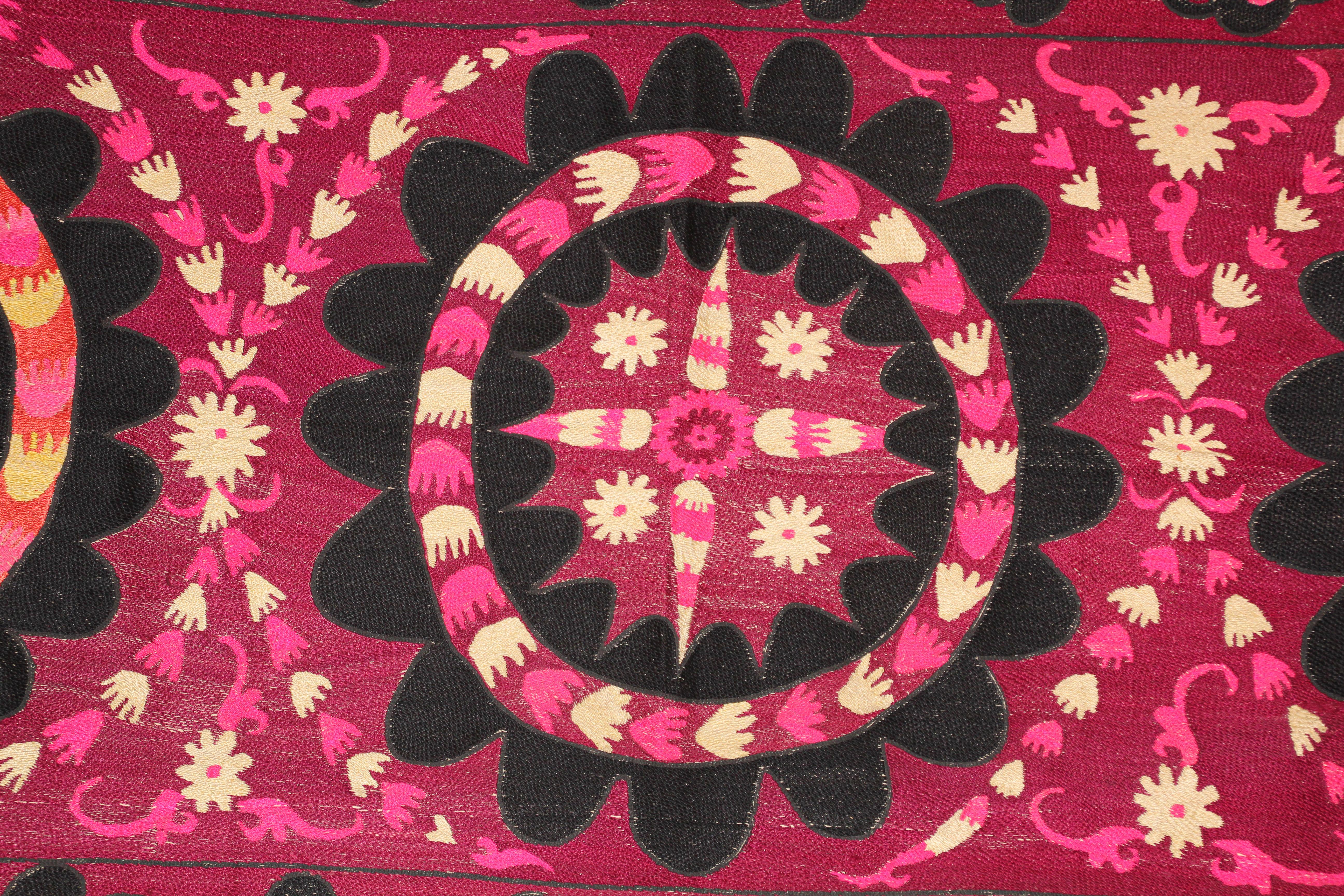 Vintage Embroidered Uzbek Suzani 11