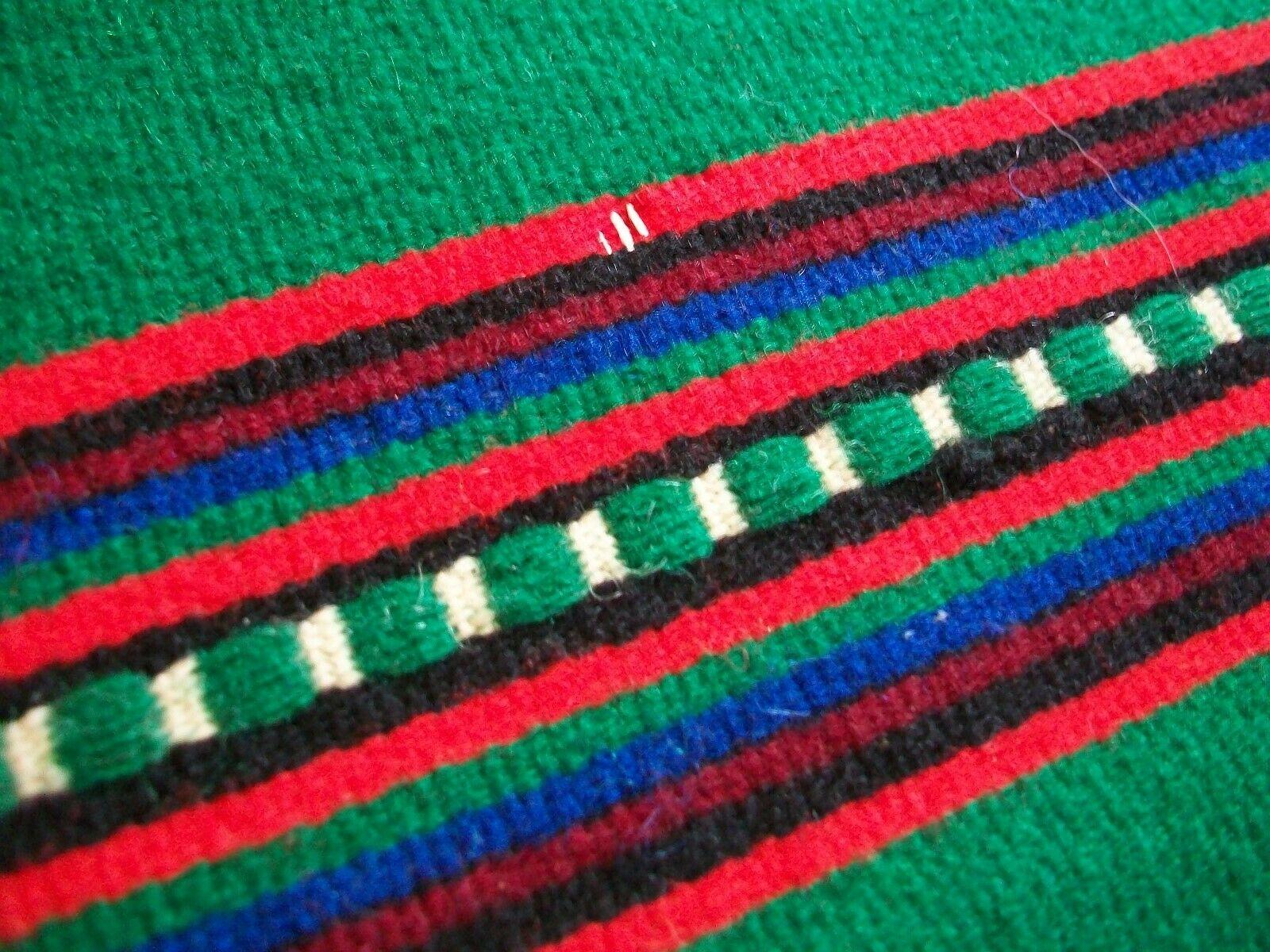 Vintage Embroidered Wool Serape Blanket or Rug, Mexico, C.1970's For Sale 3