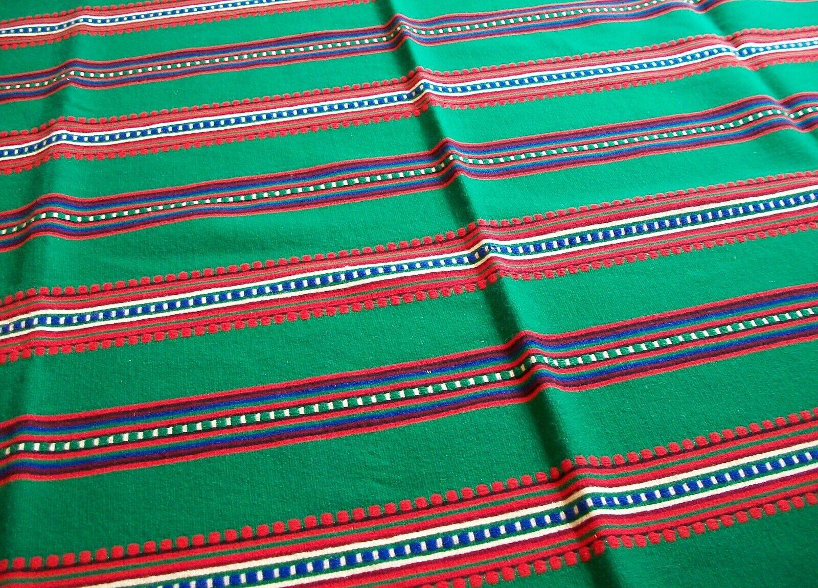 20th Century Vintage Embroidered Wool Serape Blanket or Rug, Mexico, C.1970's For Sale