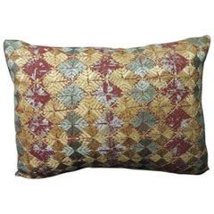 Antique Embroidery Indian "Phulkari" Decorative Bolster Pillow