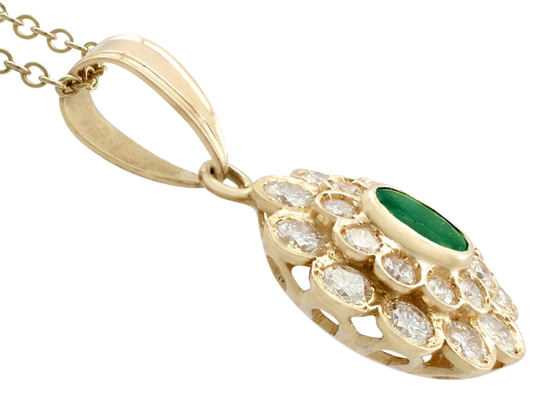 Pendentif vintage en or jaune et diamants de 2,28 carats, années 1990 Excellent état - En vente à Jesmond, Newcastle Upon Tyne