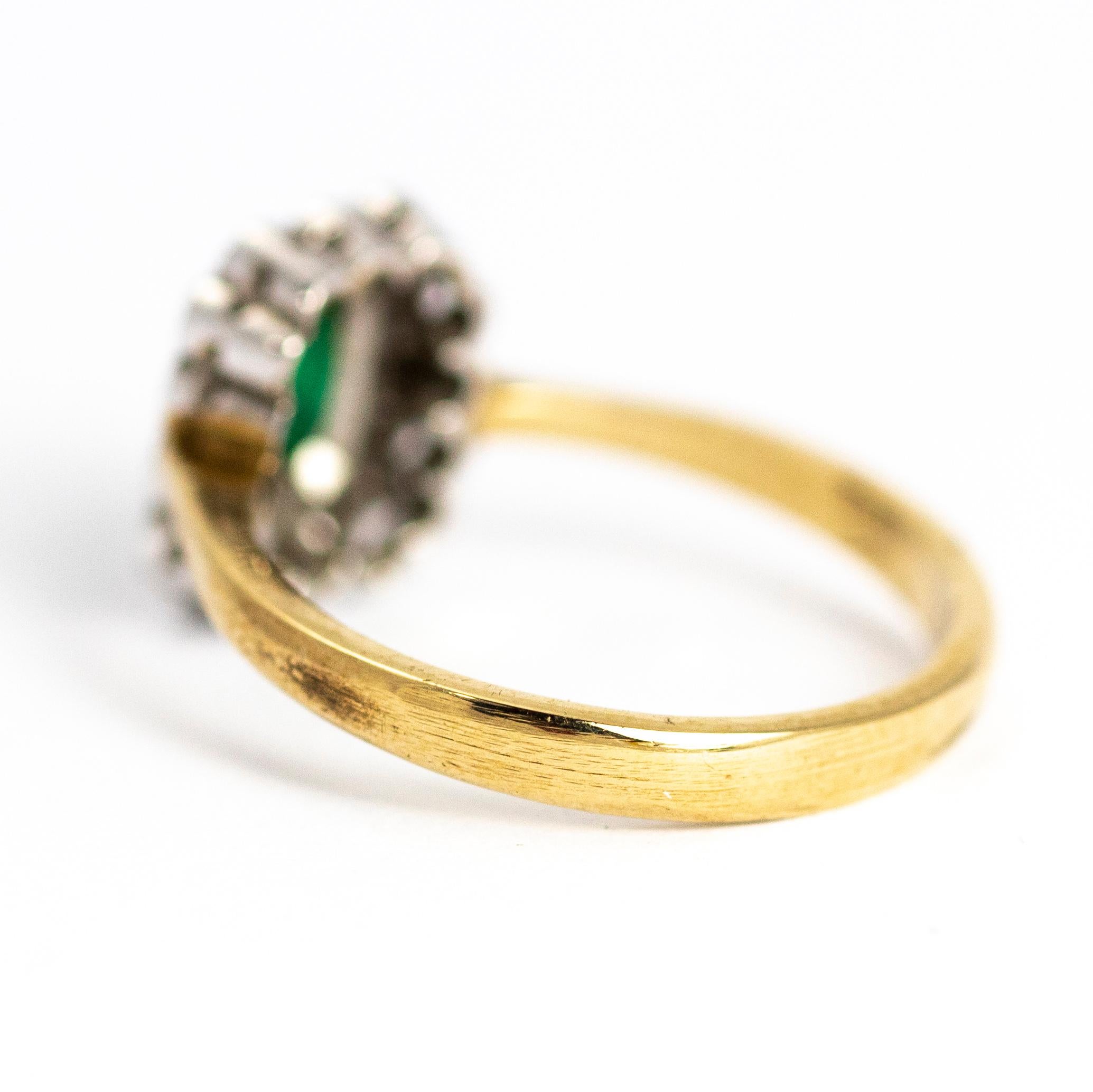 9 carat gold emerald ring