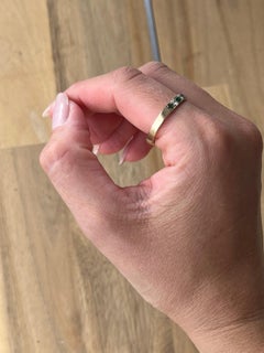 Vintage Emerald and Diamond 9 Carat Gold 1/3 Eternity Band