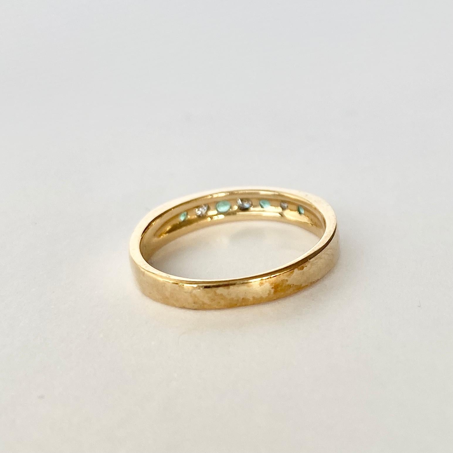 antique emerald eternity ring