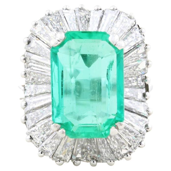 Vintage Smaragd und Diamant Ballerina Ring