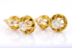 1.40 Carat Cushion Cut Diamond Earrings