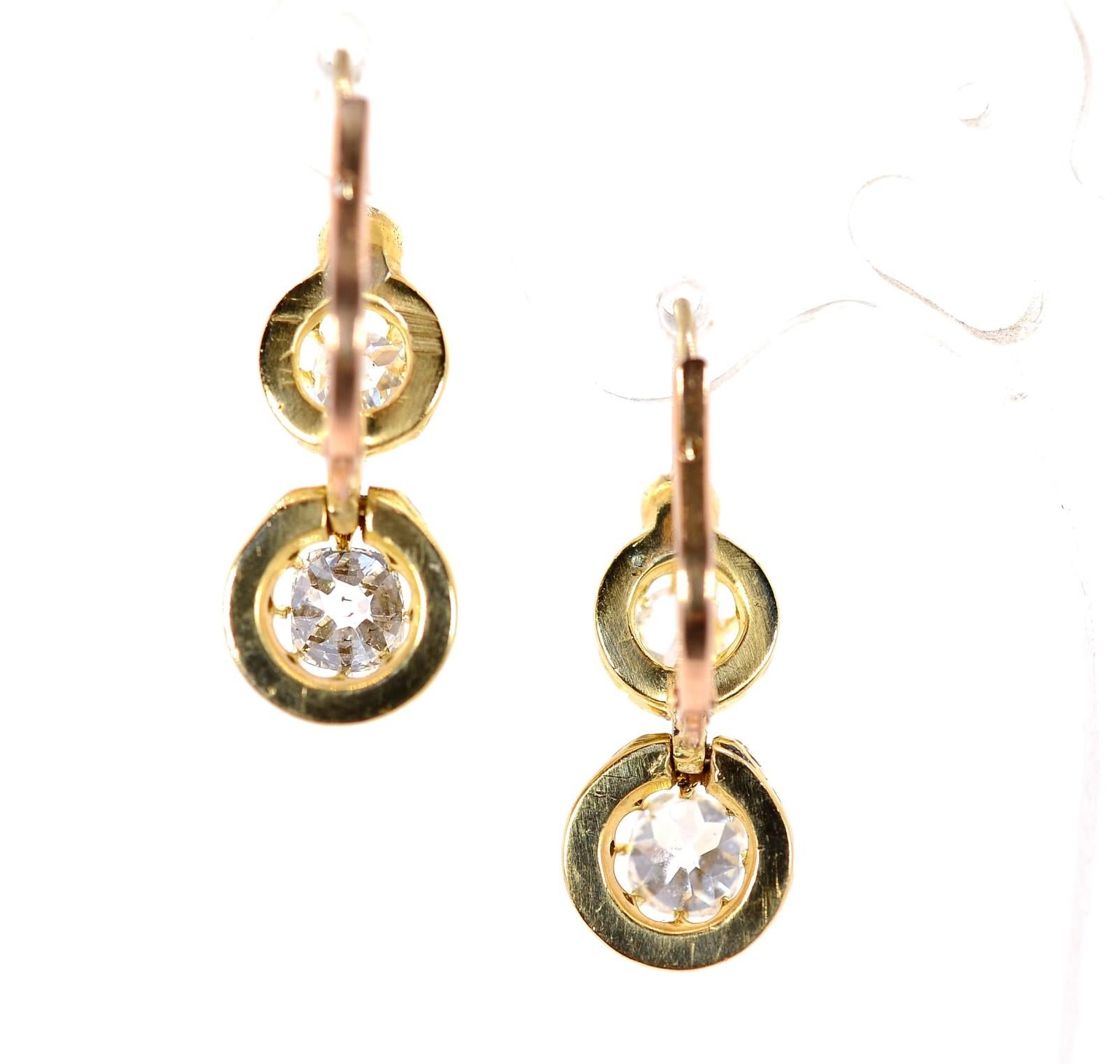 emerald and diamond earrings vintage