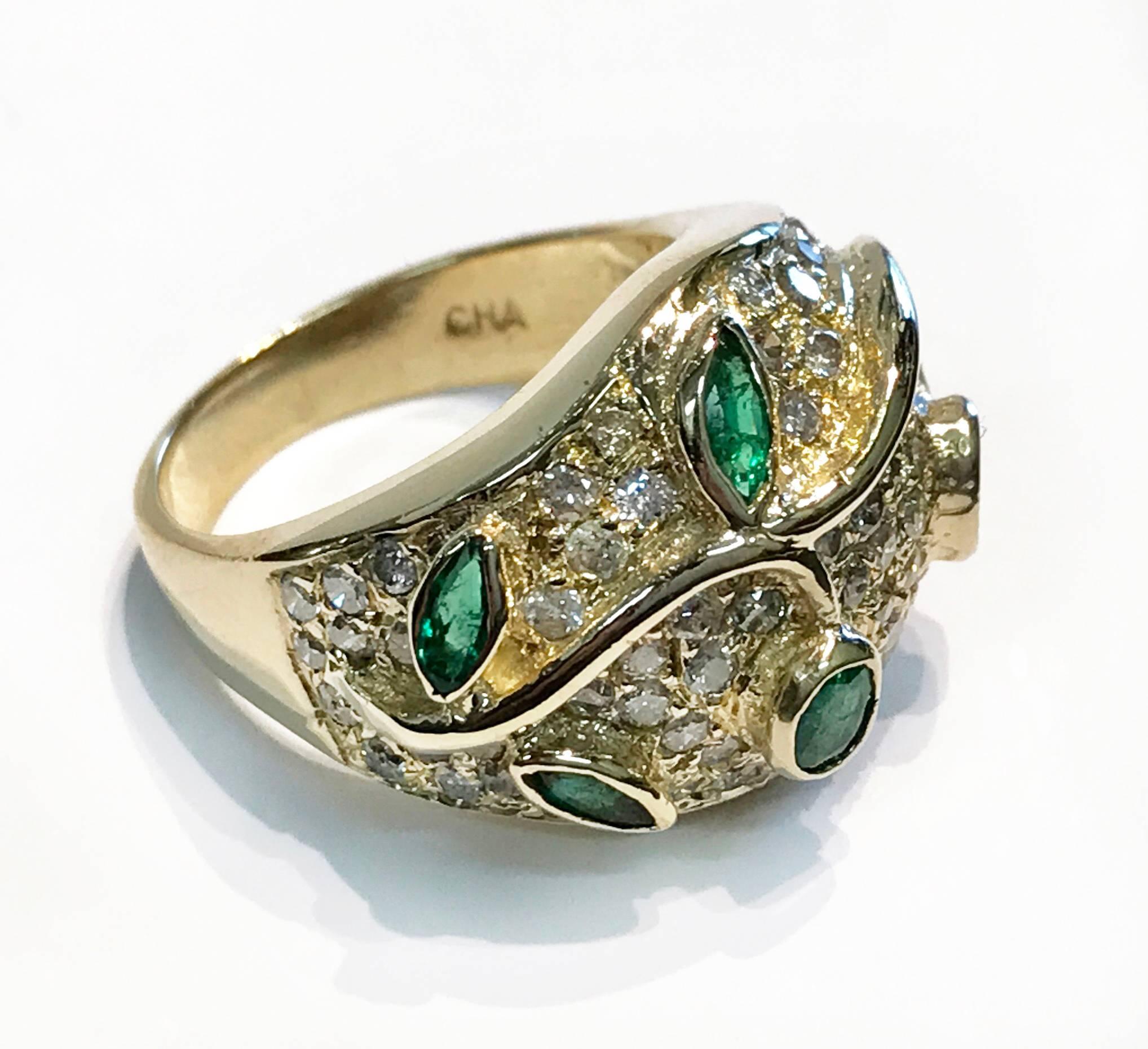 vintage emerald cocktail rings