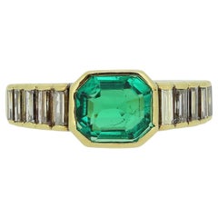 Vintage Emerald and Diamond Ring