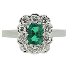 Vintage Emerald and Diamond Ring