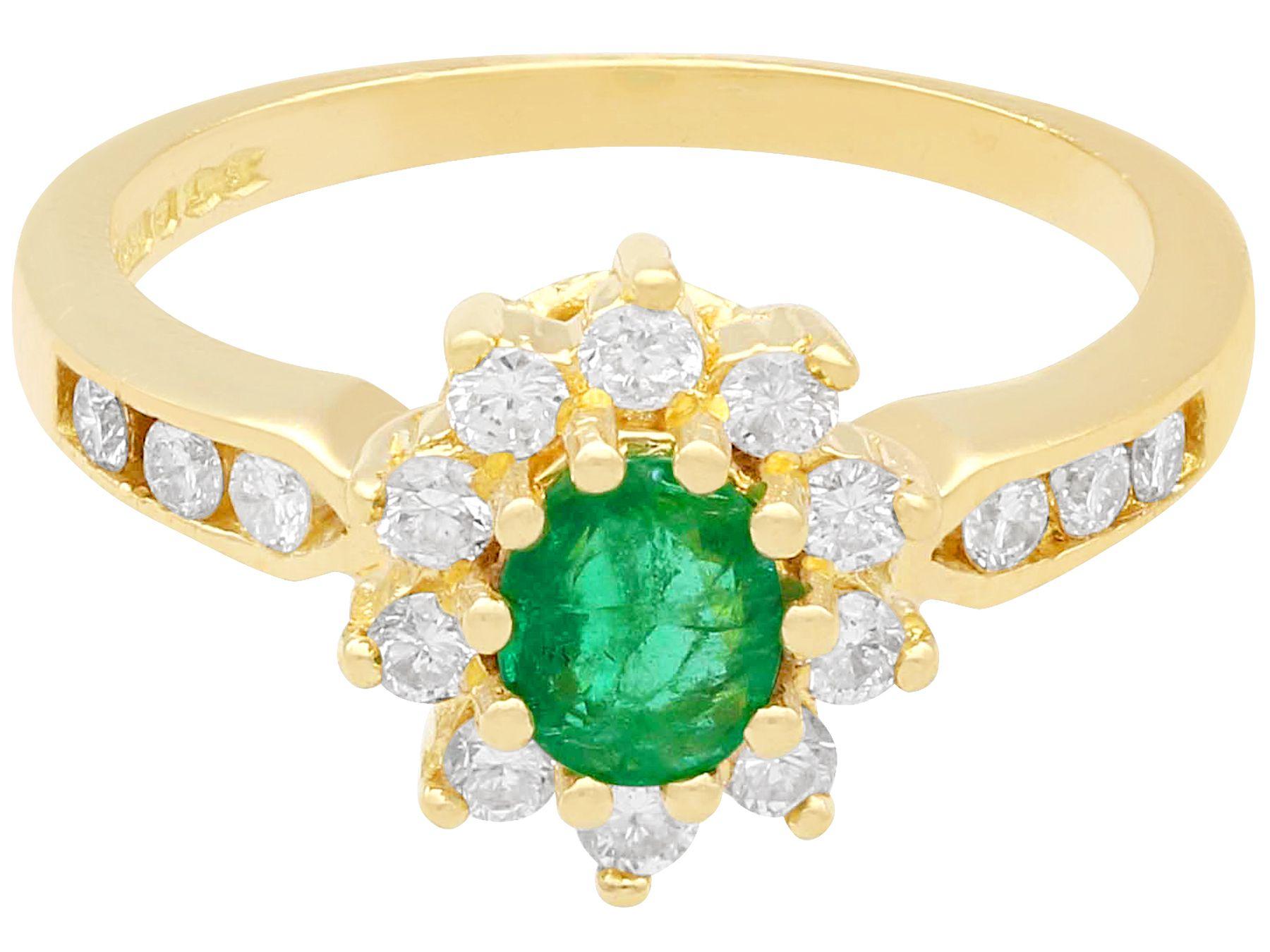 vintage emerald cluster ring