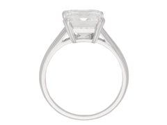 Vintage Emerald-Cut Diamond Solitaire Diamond Ring, circa 1950