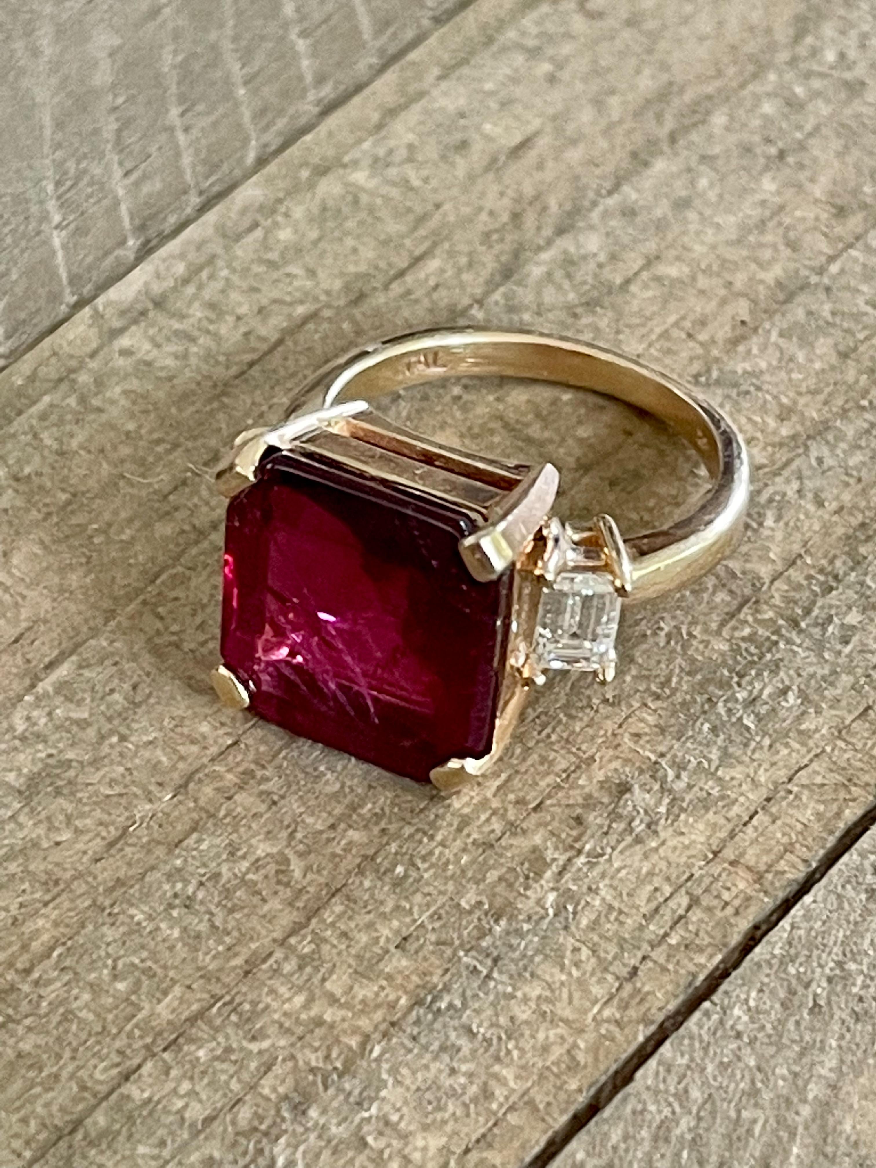 vintage rubellite tourmaline engagement rings