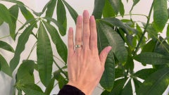 Vintage Emerald Diamond 14 Karat Yellow Gold Three Stone Ring