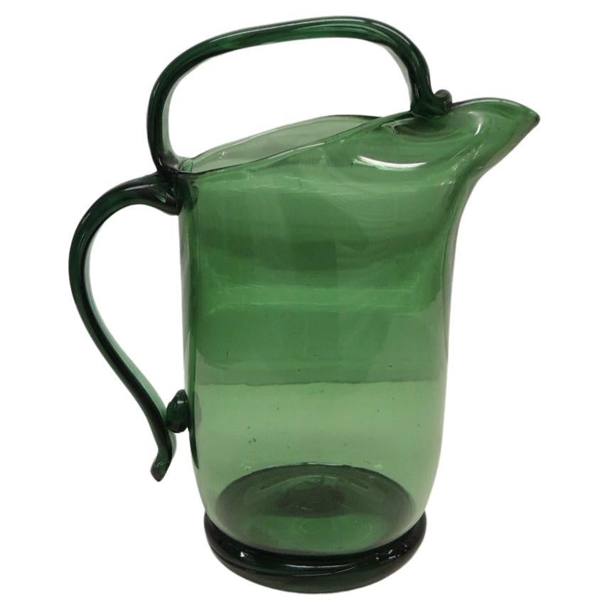 EMPOLI, Monumental Glass Carafe For Sale at 1stDibs