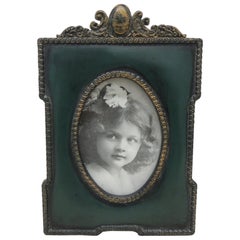Vintage Emerald Green Bakelite Style Picture Frame
