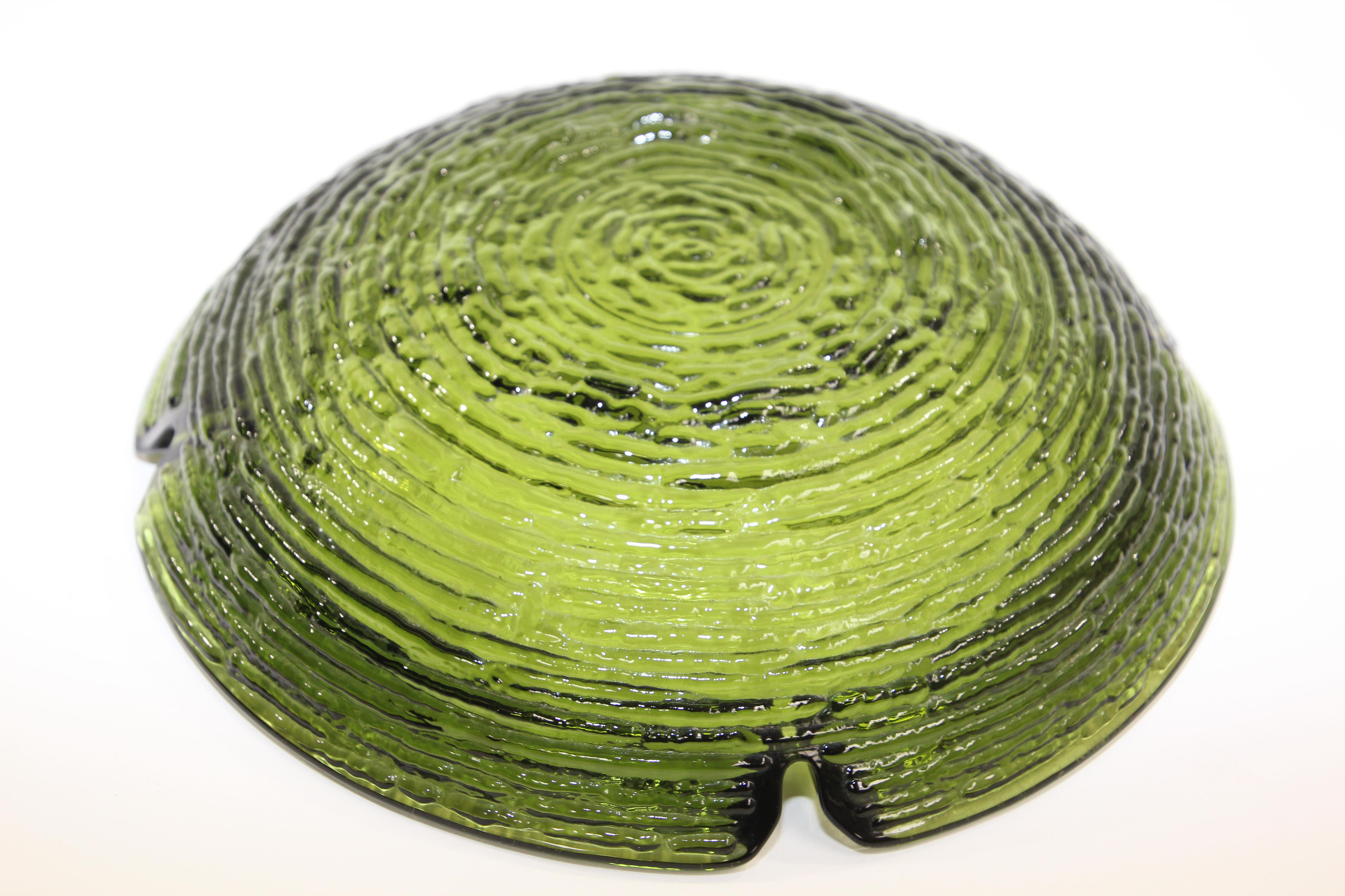 green glass ashtray vintage