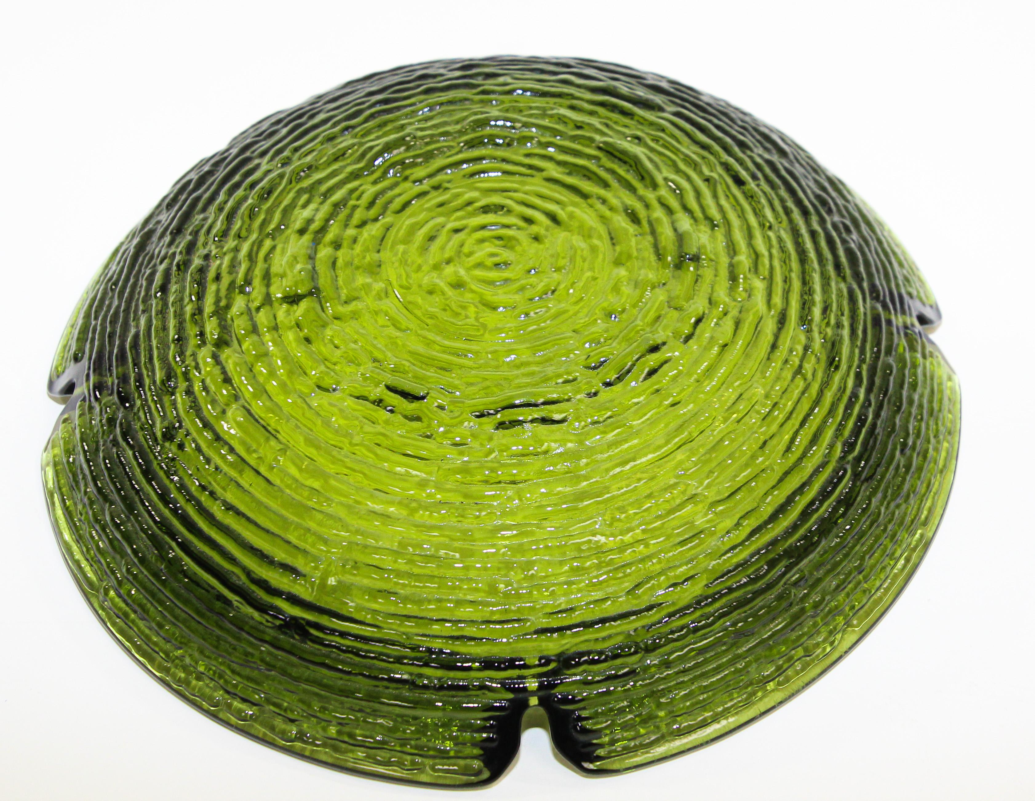 green glass ashtray vintage