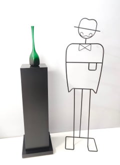 Vintage Emerald Green Corroso Murano Glass Vase by Seguso, Italy