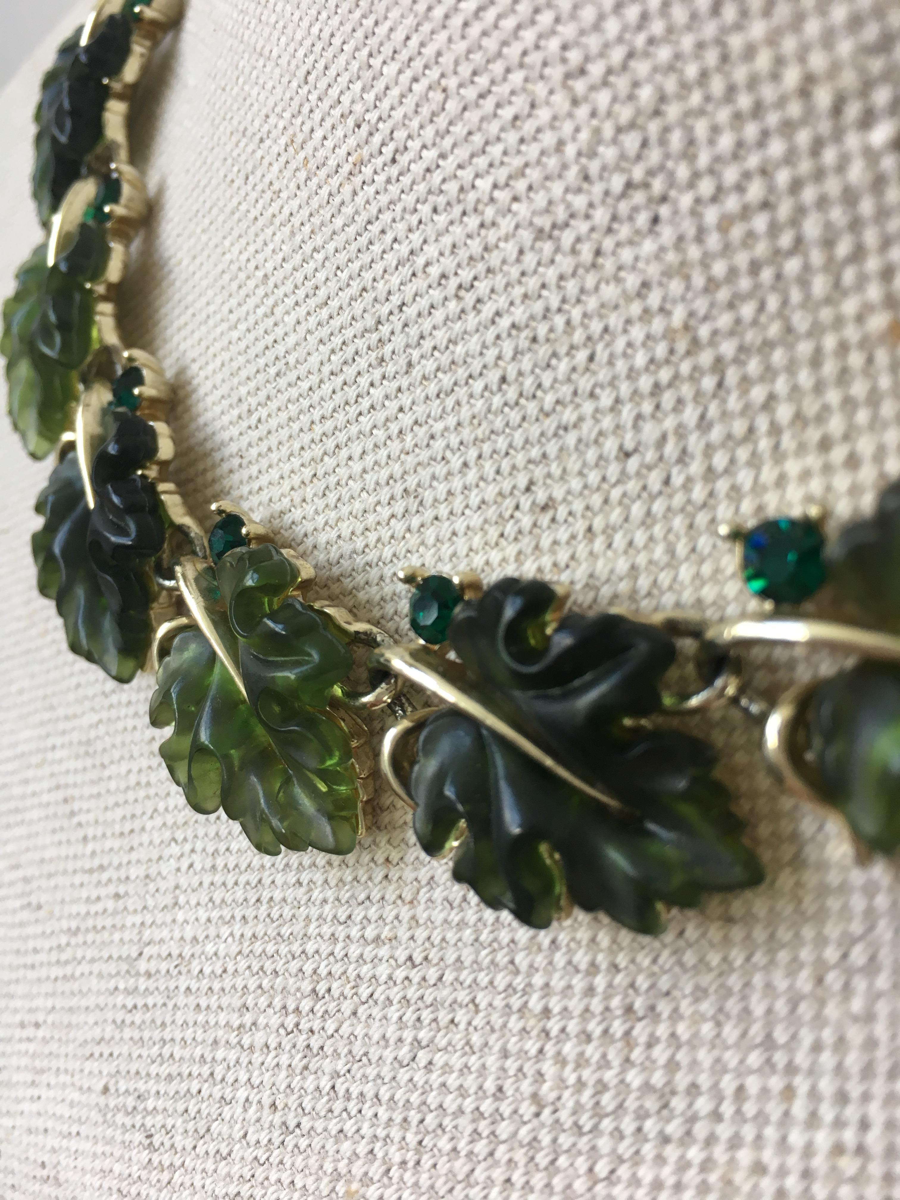 vintage emerald necklace