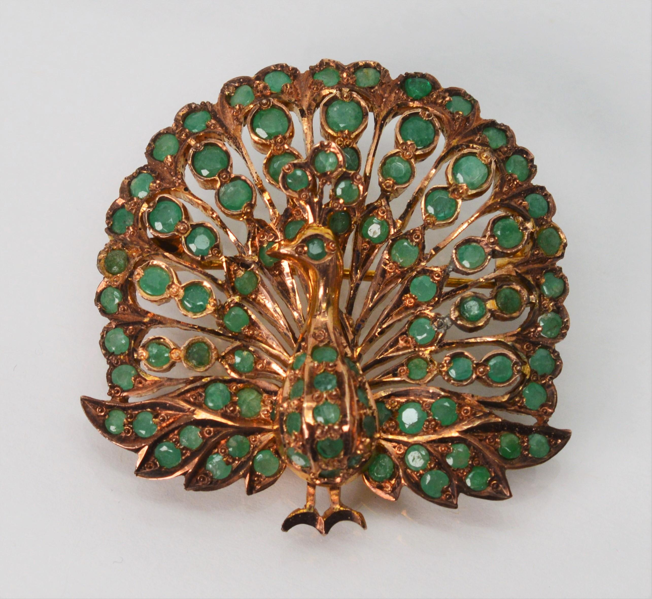 peacock brooch vintage