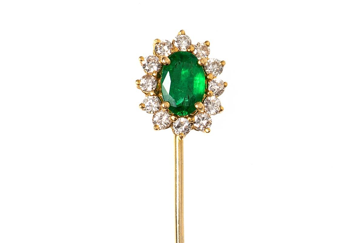 emerald tie pin