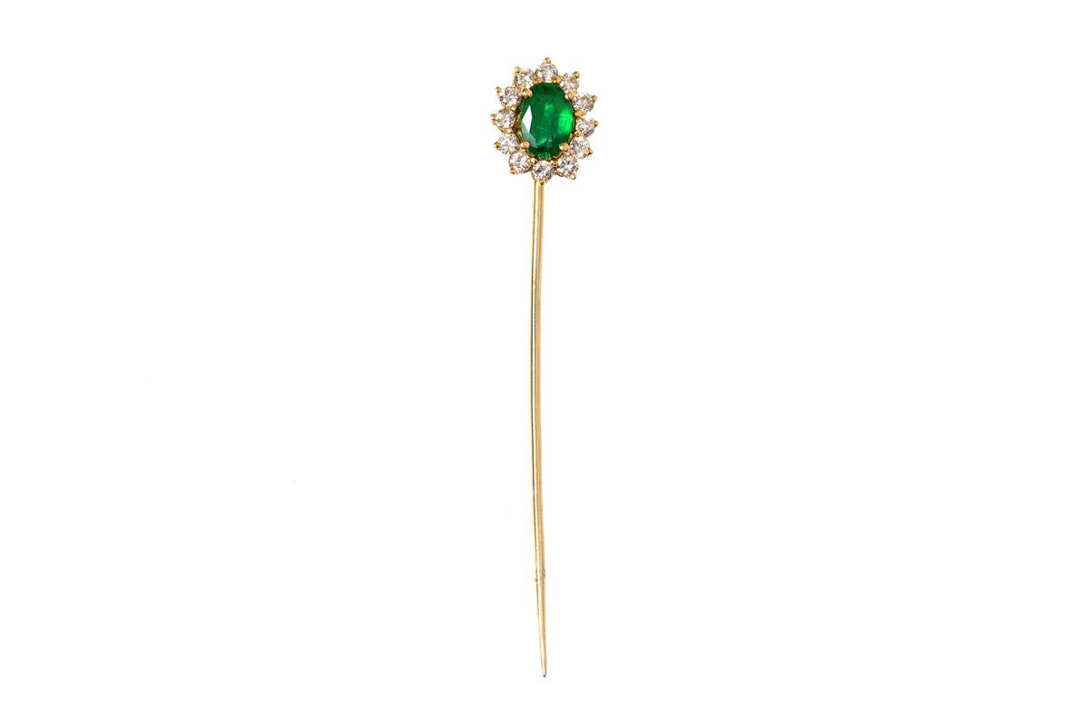 emerald tie tack