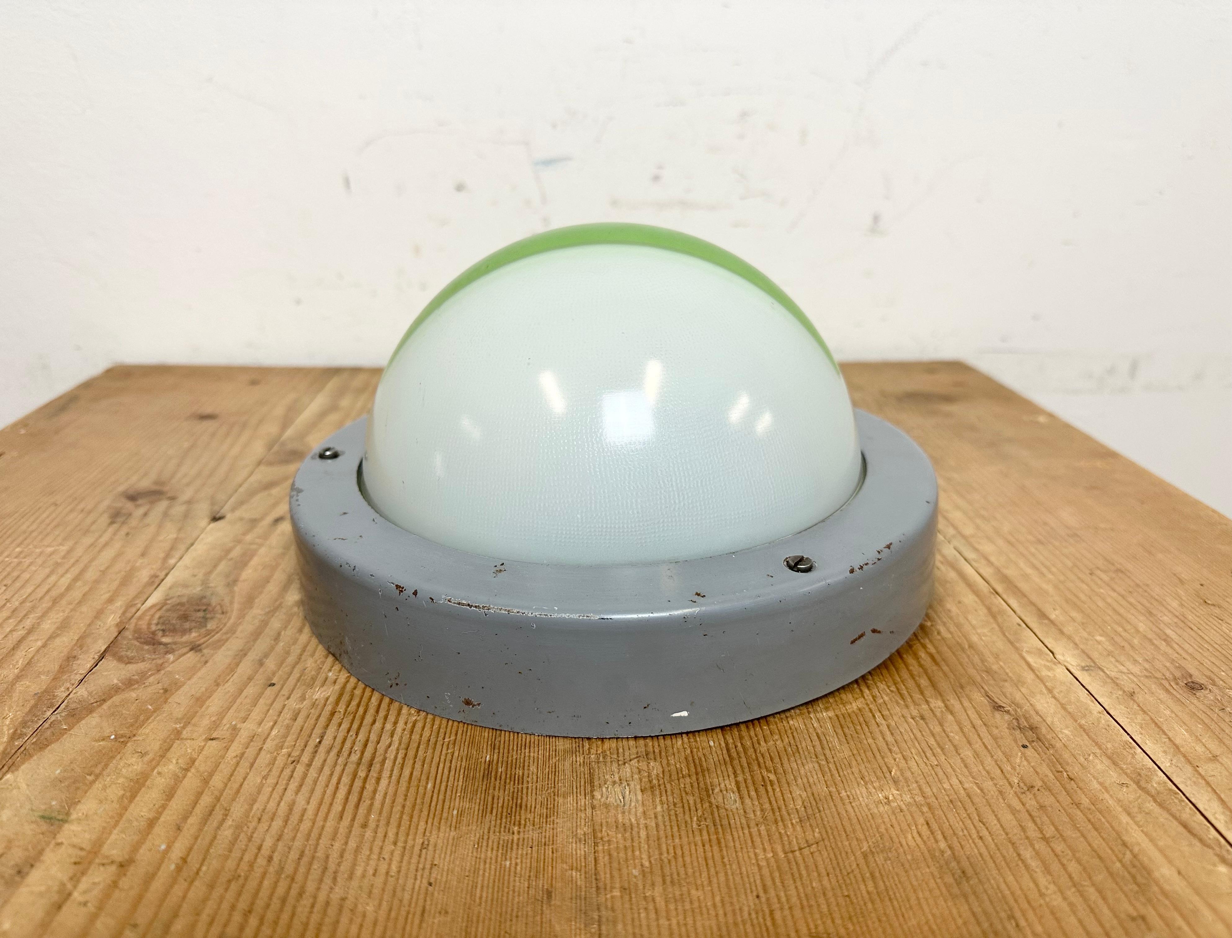 Vintage Emergency Wall or Ceiling Light, 1970s In Good Condition For Sale In Kojetice, CZ