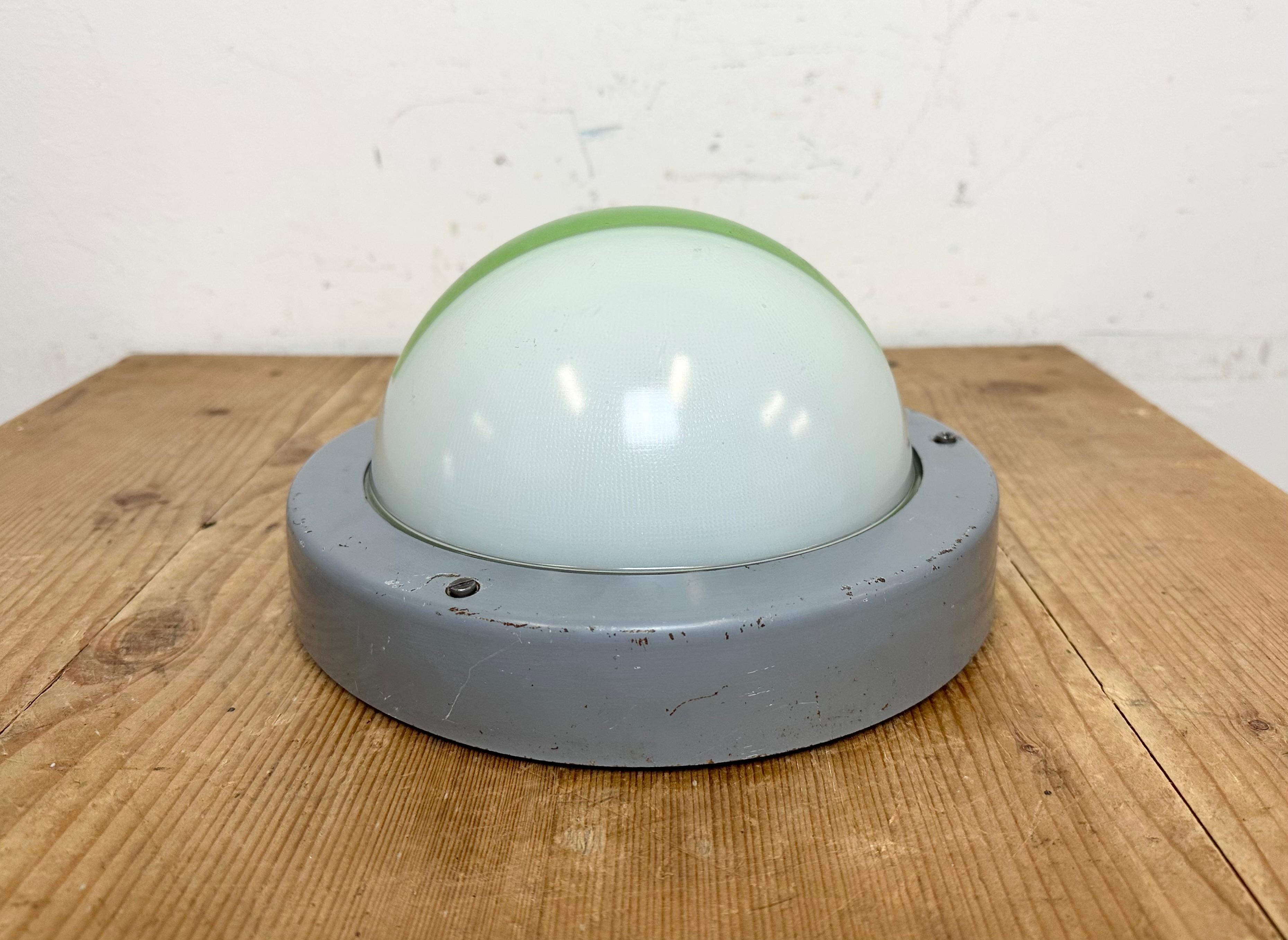 Metal Vintage Emergency Wall or Ceiling Light, 1970s For Sale
