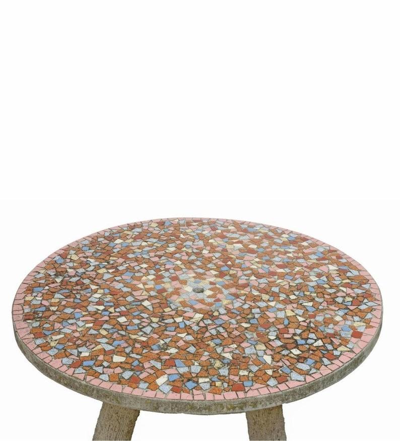 Mesa de jardín francesa de hormigón de imitación de bois Emile Taugourdeau Arte popular en venta