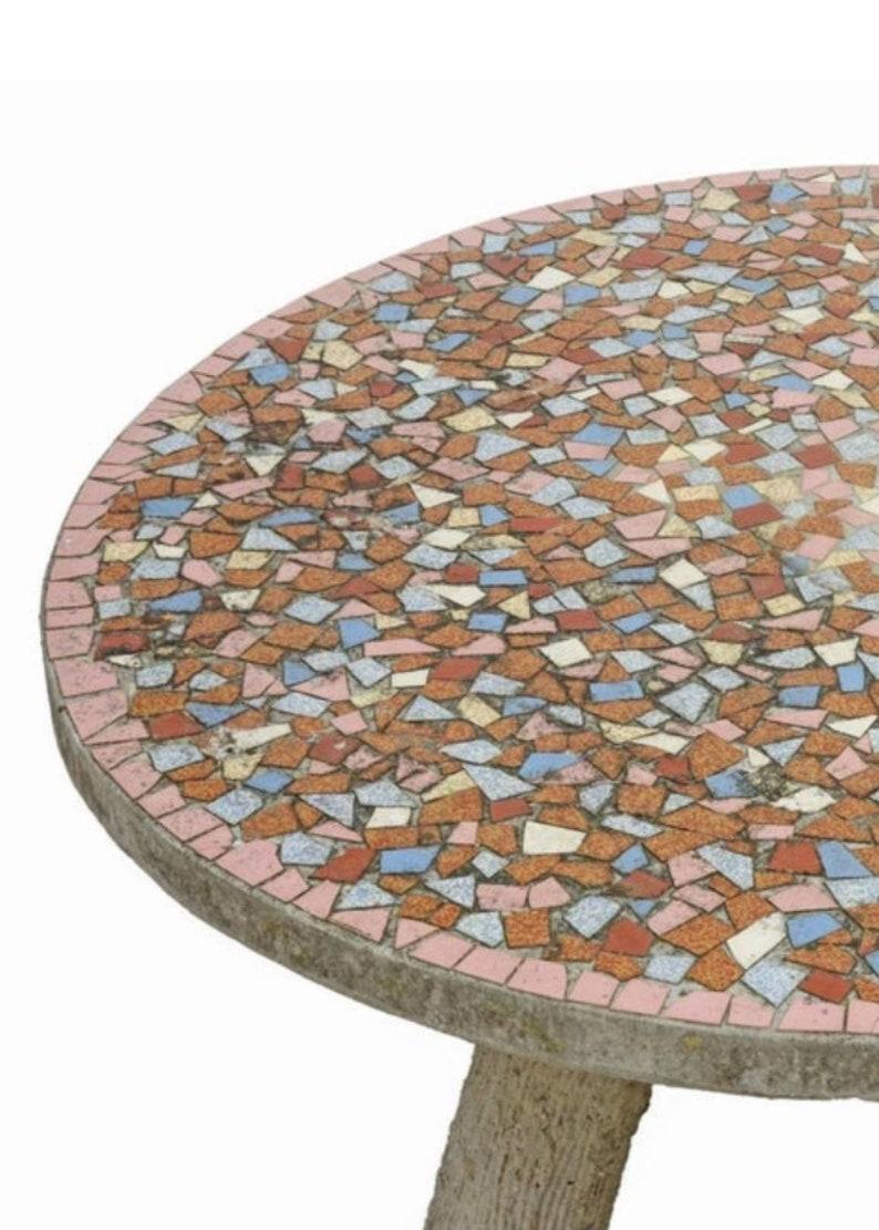 Mesa de jardín francesa de hormigón de imitación de bois Emile Taugourdeau Francés en venta