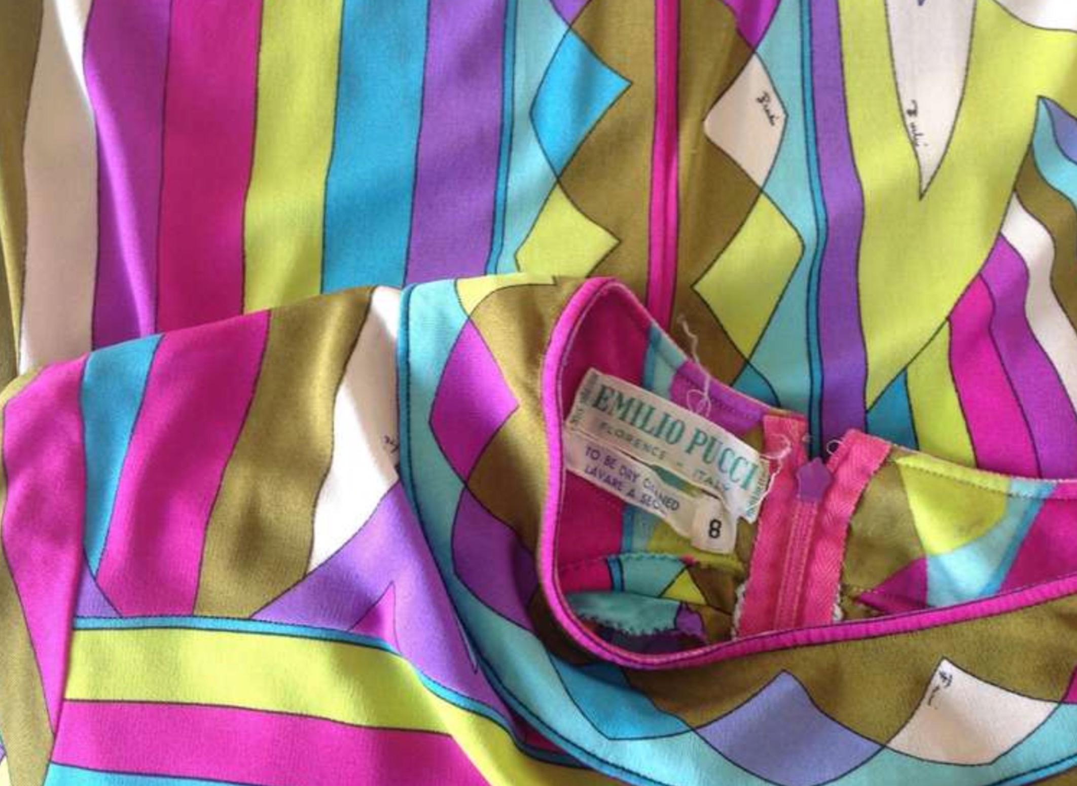 vintage Emilio Pucci 1960s silk jersey signed dress at 1stDibs ...