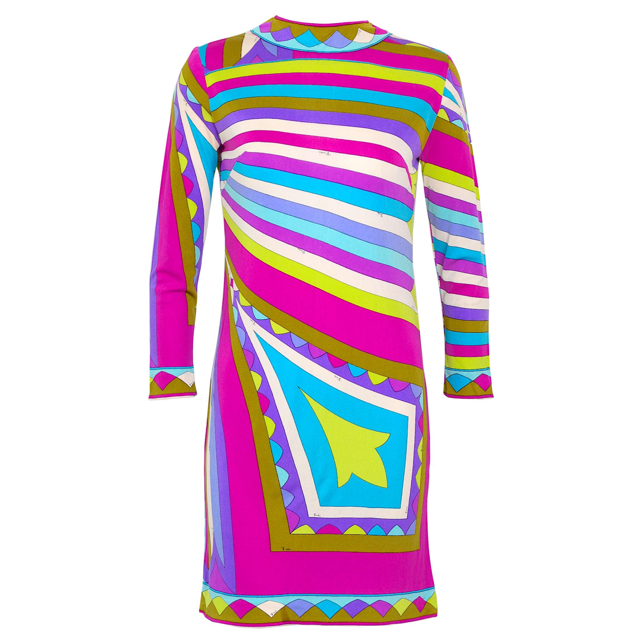 vintage Emilio Pucci 1960s silk jersey signed dress