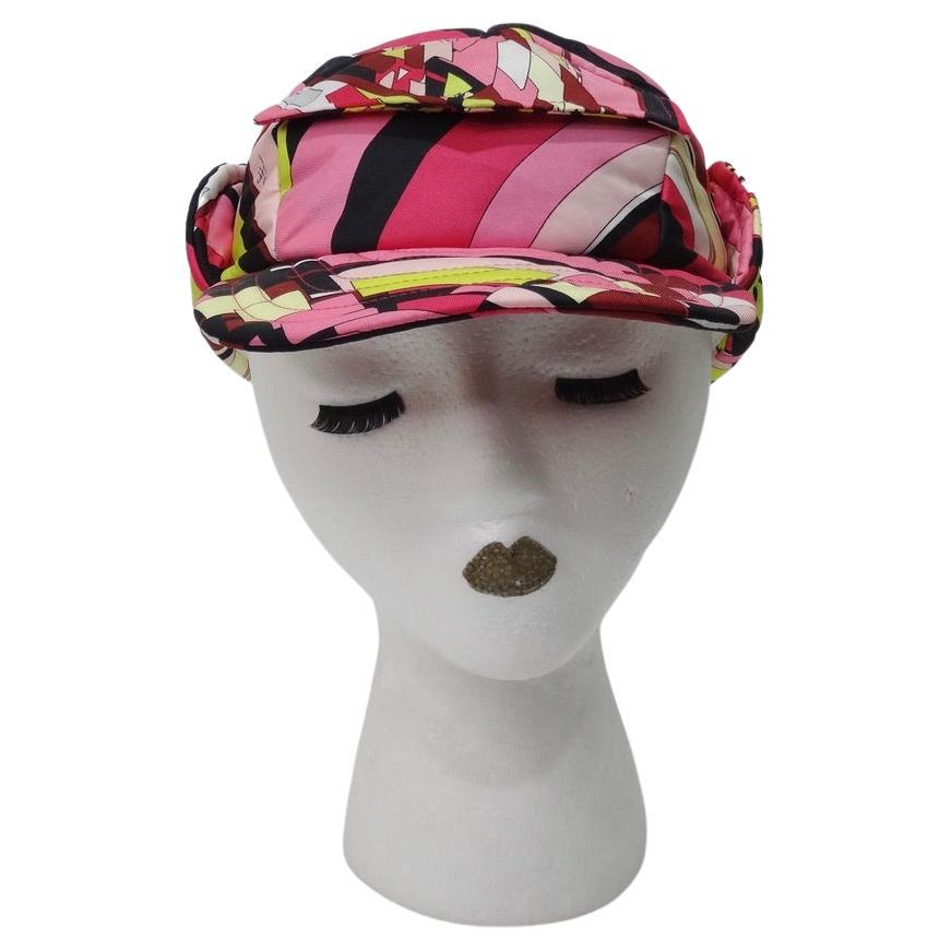 Gris Chapeau vintage réglable Emilio Pucci en vente