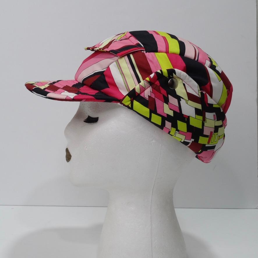 Vintage Emilio Pucci Adjustable Hat In Excellent Condition For Sale In Scottsdale, AZ