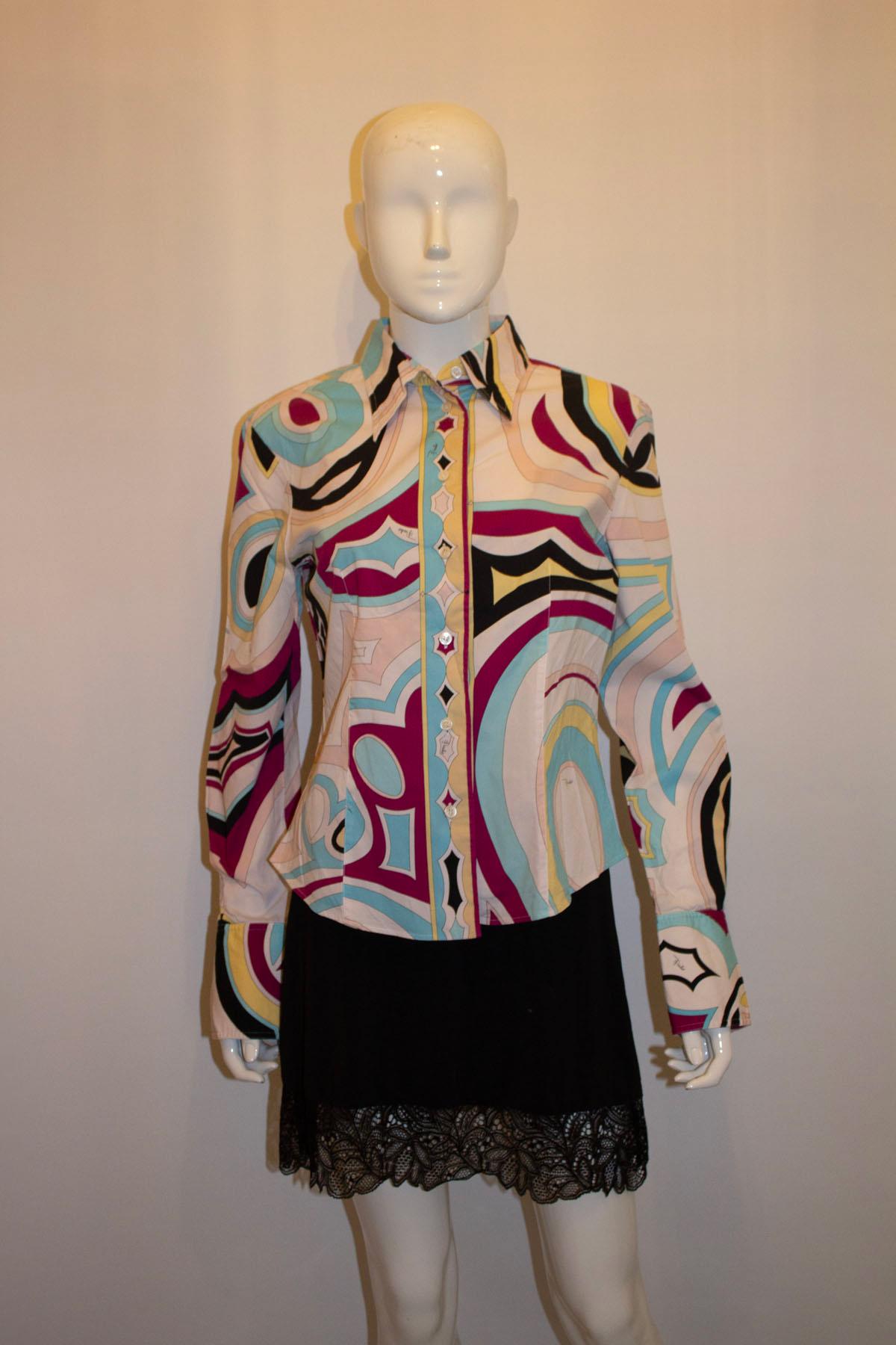 Women's Vintage Emilio Pucci Cotton Shirt For Sale