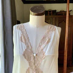 Vintage EMILIO PUCCI Formfit Rogers Ivory Lace USA Bridal Nightgown MEDIUM 12-14