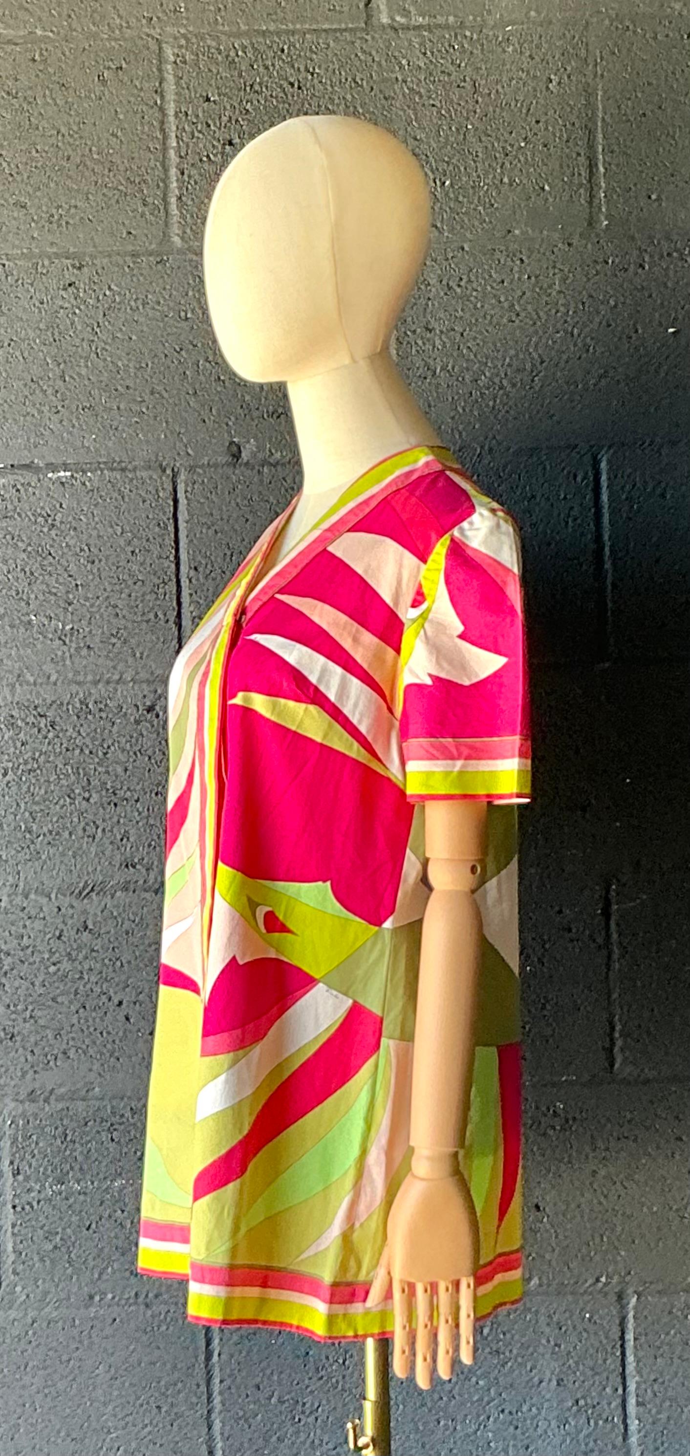Vintage Emilio Pucci Robe à imprimé géométrique en vente 2