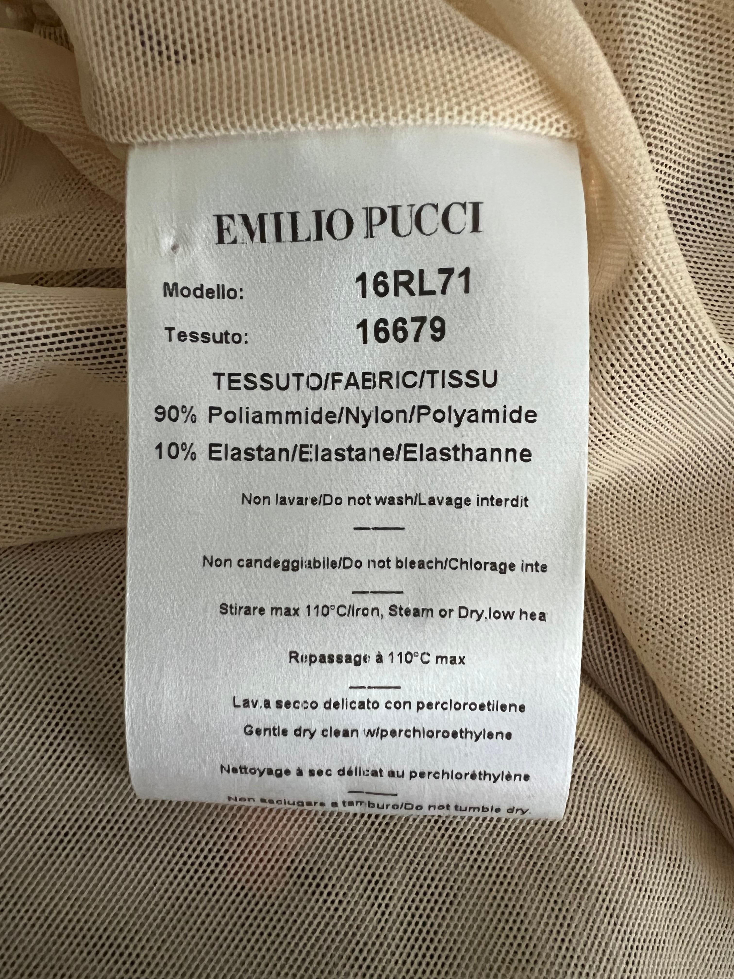 Vintage Emilio Pucci Mini Dress, Size 10 For Sale 2