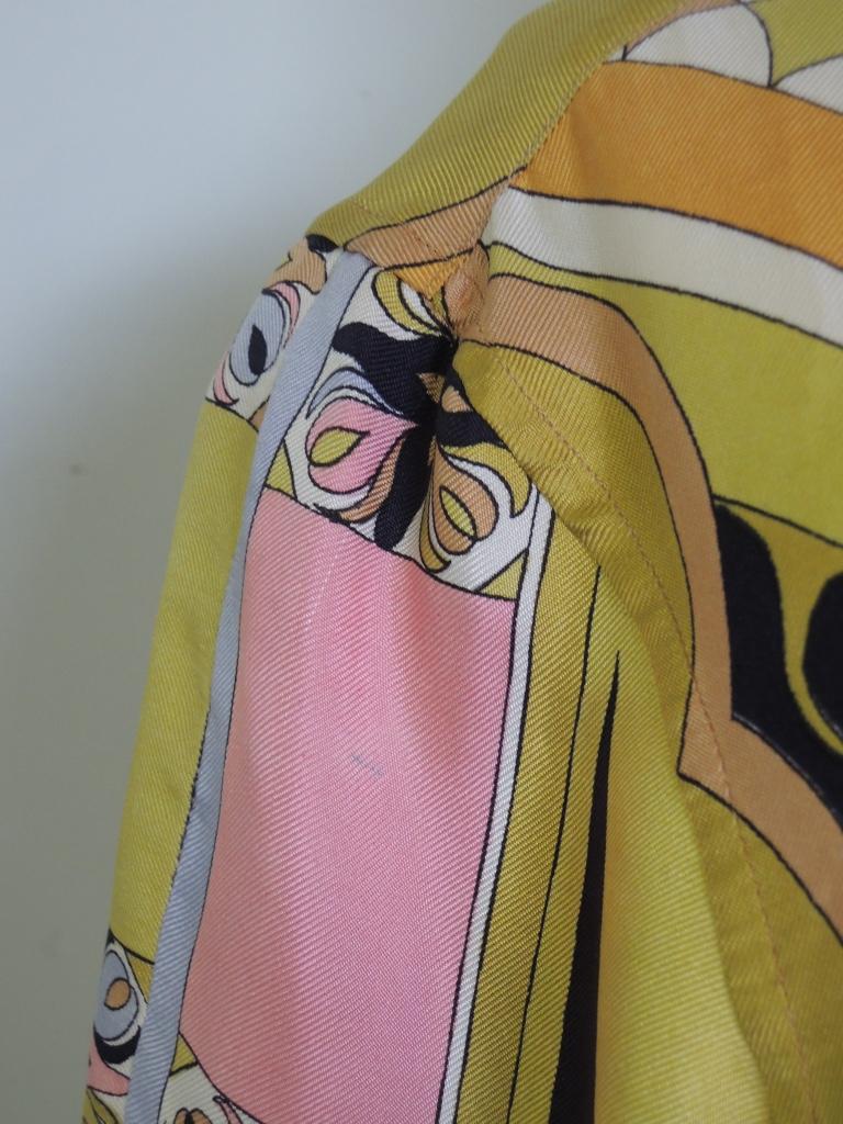Women's Vintage Emilio Pucci Multicolor Psychedelic Long Sleeve Silk Blouse For Sale