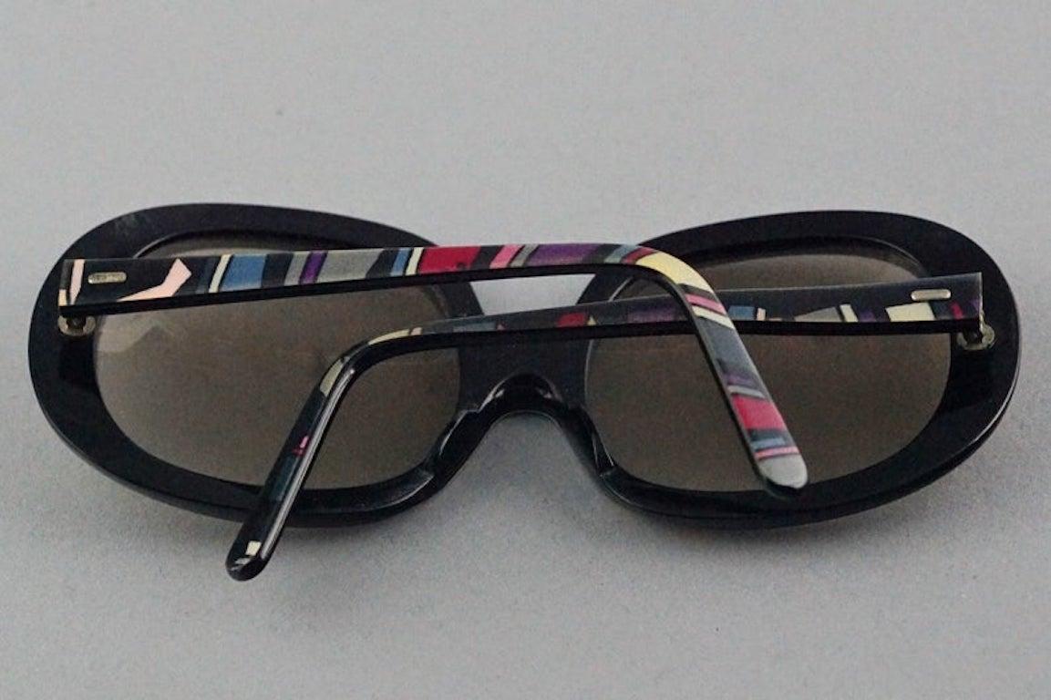 Vintage EMILIO PUCCI Oversized Abstract Psychedelic Sunglasses 2