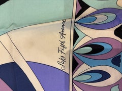 Vintage Emilio Pucci Silk Scarf Made for Saks Fifth Avenue 34"x34"