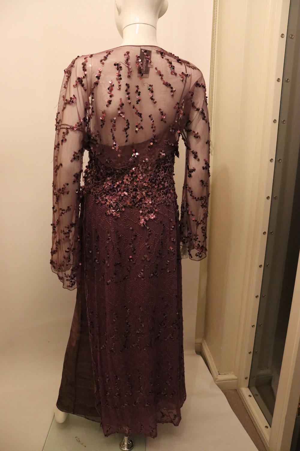 Brown Vintage Emma Somerset Gown and Bolero For Sale