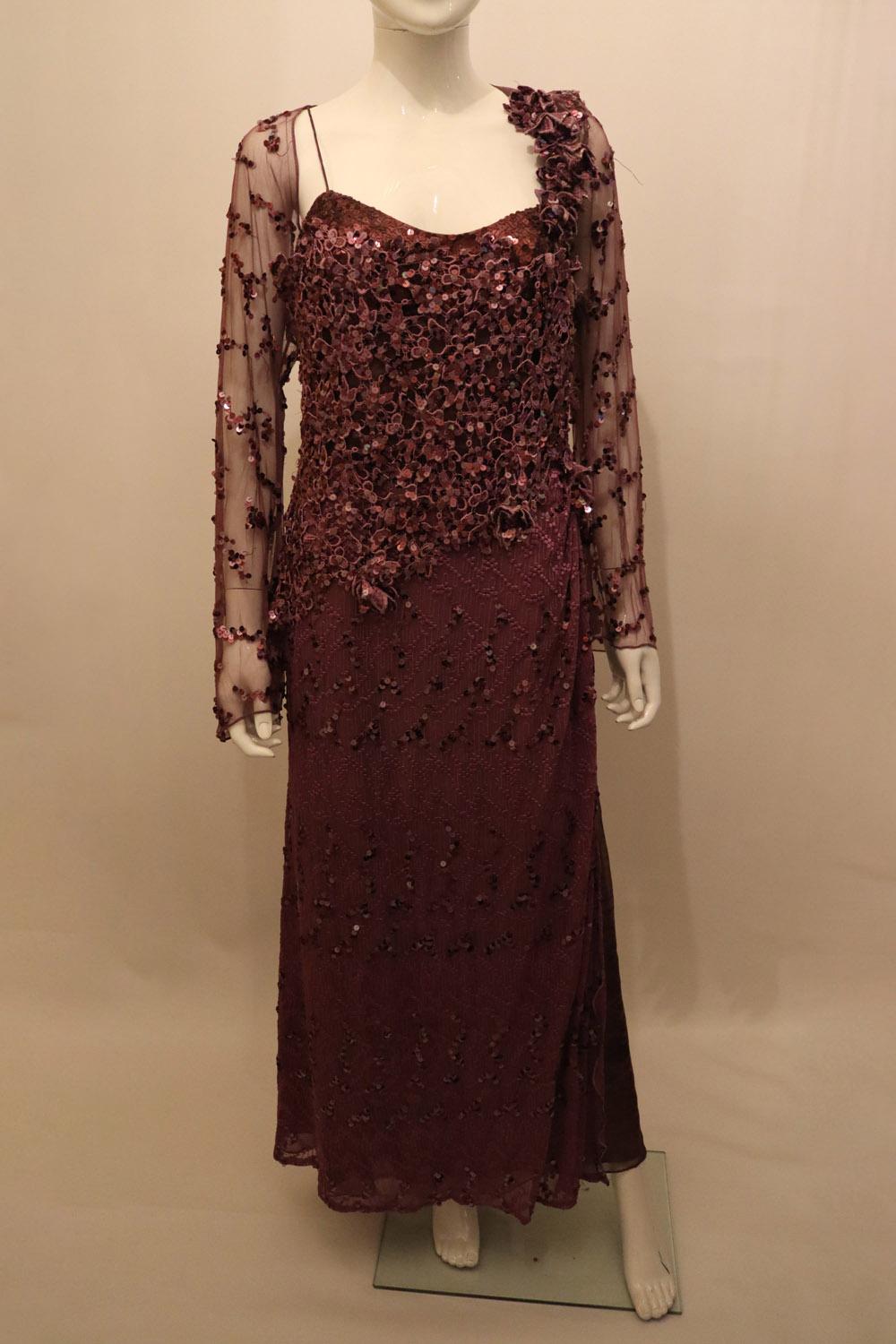 Vintage Emma Somerset Gown and Bolero For Sale 4