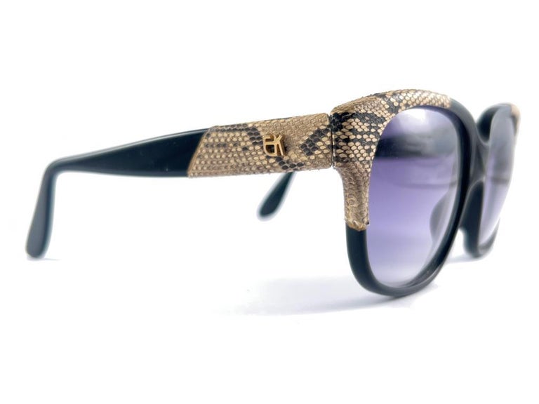 Vintage Emmanuelle Khanh 8080 16 Snake Skin Accents France 